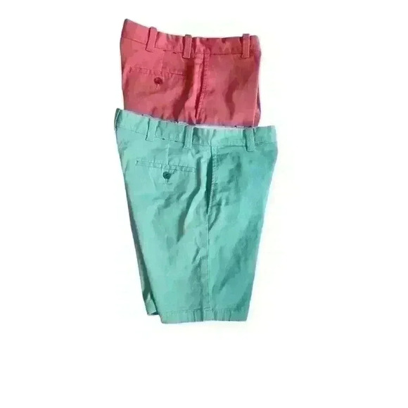 J Crew Chino Shorts Size 28 Turquoise and Salmon Color 2 pairs - Picture 5 of 9